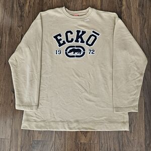 Ecko Unlimited Sweatshirt Mens Large Beige Long Sleeve
